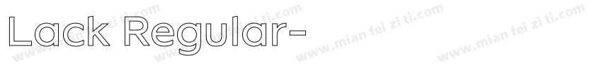 Lack Regular字体转换